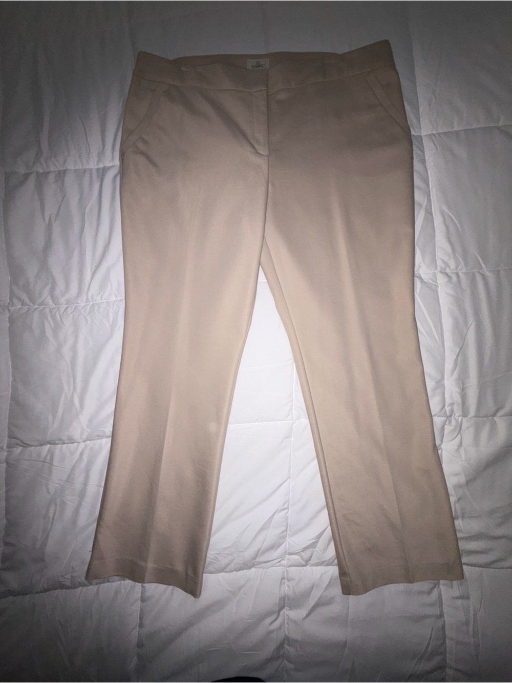 Chicos 3 Short So Slimming dress pants tan 29 inseam pockets